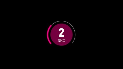 Poster - Animated countdown from 5 to 0 seconds with smooth timer motion. Precise countdown animation for time tracking and performance.