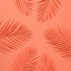  Collection of tropical leaves, palm, foliage plant with color space background.Abstract leaf decoration design.Exotic nature art, wallpaper 