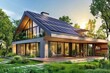 © AndiAzis - Modern Solar Home Design: Eco-Friendly House with Sustainable Energy Solutions and Stunning Landscape