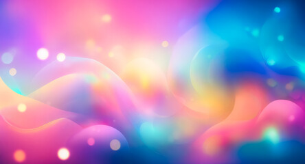 Wall Mural - soft, blurred abstract background featuring flowing wave-like shapes in vibrant pink, purple, blue, 