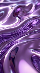 Poster - Stunning 3d render of a fluid abstract background featuring a vibrant purple liquid creating dynamic swirls and patterns