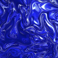 Poster - Elegant blue marble texture rendered in a liquid fluid style creating a mesmerizing abstract background for design