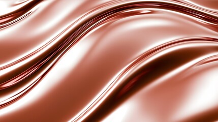 Poster - Beautiful brown and white wavy pattern creating a fluid abstract background in a detailed 3d render design
