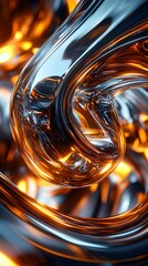 Poster - Mesmerizing 3d render of a liquid swirl abstract background featuring fluid motion and dynamic color blending