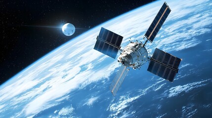Poster - A satellite orbiting the Earth is being affected by mysterious energy signatures from deep space potentially disrupting crucial communication networks
