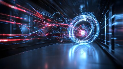 Aufkleber - A swirling luminous vortex of energy and light drawing objects into a mysterious otherworldly realm beyond the boundaries of our known universe