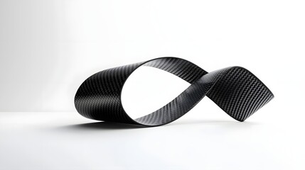 Fototapete - Abstract representation of interlocking carbon fiber layers creating a sleek shield like form against a clean minimalist background