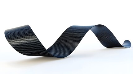 Fototapete - Captivating 3D render of a twisting intertwined carbon fiber mesh forming a dynamic abstract pattern against a clean monochrome background