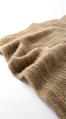 Poster - Close-up of a soft and cozy brown yarn ball perfect for knitting and crafting projects with warm textures