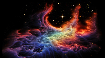 Wall Mural - a colorful nebula in deep space showcasing the beauty and complexity of cosmic dust and gas clouds f