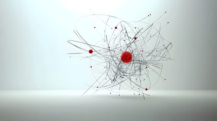 Fototapete - conceptual depicting the complex interconnectedness of quantum particles united by unseen forces in 