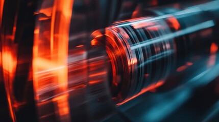 Poster - Abstract view of a rapidly rotating metallic machine element