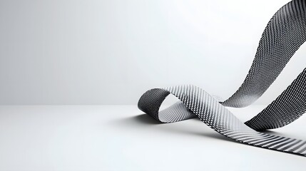 Fototapete - Sleek futuristic carbon fiber patterns in a dynamic sculpted design that showcases the potential of advanced materials in contemporary design