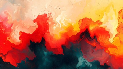 Poster - Colorful abstract background with vibrant swirls and flowing patterns evoking dynamic energy and creativity