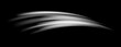 © vika_k - Grey wind lines element. Air stream flow wavy motion trace. Light curve speed effect. Swoosh and swirl stripe path design illustration. Wind blow wave concept. Vector twirl background
