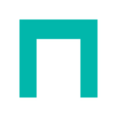Wall Mural - brutalist abstract icon. bold geometric shape as a modern symbol. simple flat element, y2k aesthetic