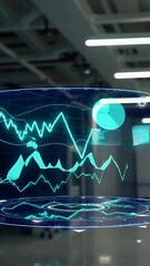 Poster - Interactive holographic display showcasing global financial analytics and trends