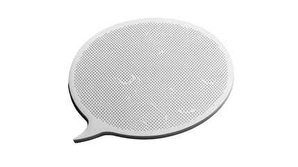 Poster - White speech bubble with small holes is communicating a message on a transparent background