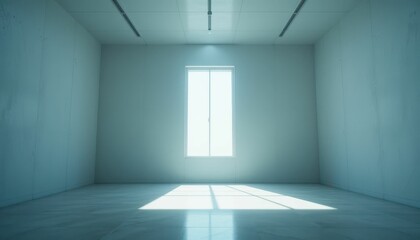 Poster - Bright Minimalist Room with Window for Creative Interior Design Ideas