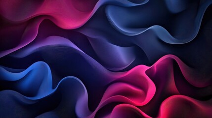 Poster - Abstract Swirling Fluid Artwork Composed of Bold Colors and Lines