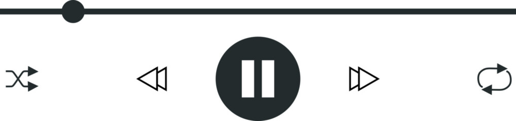 Music Player Interface Element Set