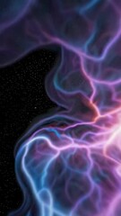 Wall Mural - dynamic nebula clouds in cosmic space with electric tendrils and evolving patterns