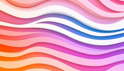Poster - abstract background with pastel color wavy stripes. colorful design with soft gradients and layered 