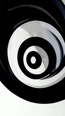 Poster - Mesmerizing spiral swirl evolution in monochrome abstract design