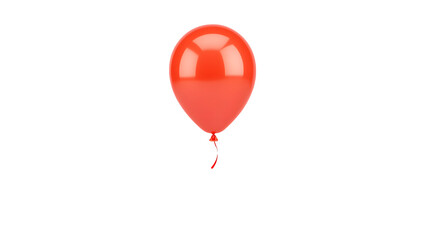 Leinwandbilder - A glossy reflective red foil balloon shaped like the numeral 1 floating independently against a clean transparent background with soft highlights and shadows creating a 3D effect