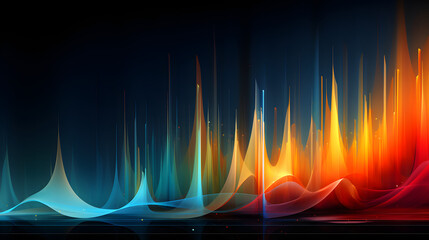 Poster - A vibrant and colorful abstract background representing energy density and conceptual visualization in an artistic style.