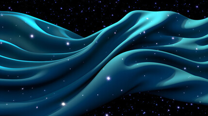 Poster - A dynamic blue wave captured in motion creating a stunning visual representation of fluidity and the power of nature's elements.
