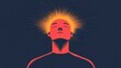 © Slowlifetrader - A human figure meditating with a glowing energy field around the head, symbolizing higher consciousness and spiritual enlightenment