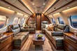 © Sirinporn - Luxurious Private Jet Interior: Opulent Cabin, Spacious Seating, Private Suite