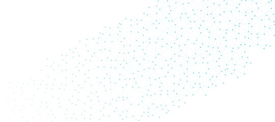 Fototapete - Abstract plexus background with connecting dots and lines. Global network connection. Digital technology and communication concept