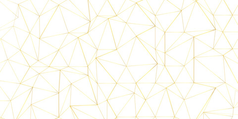 Abstract of simple golden line triangle pattern geometric background. Seamless geometric polygonal repeatable pattern swatch background, Trendy design vector background for web backdrop orpaper print.