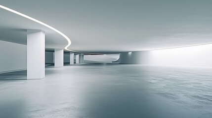 Poster - Minimalist Design of a Modern Parking Garage Interior Space