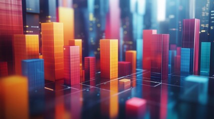 Aufkleber - Dynamic business environment showcasing the concept of business agility, representing company transformation towards higher efficiency, 32k Resolution