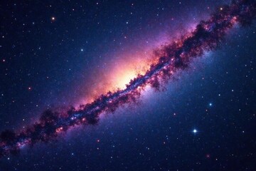 Wall Mural - Panoramic view of Milky Way galaxy with stars and cosmic dust in the vast space, space, panoramic, galaxies