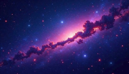 celestial night sky with shining stars and galaxy background , space, cosmos