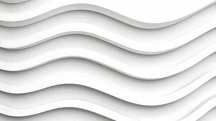 Poster - Abstract White Wave Background with Subtle Gradient