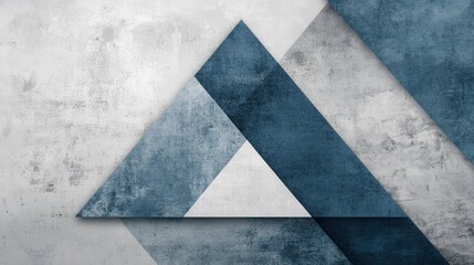Aufkleber - Bold geometric design using negative space in shades of blue and gray for modern aesthetic appeal
