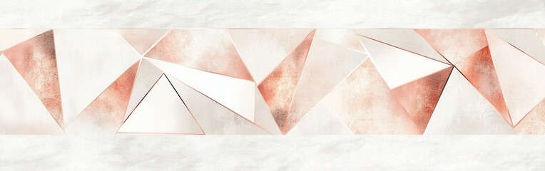Aufkleber - Radiant geometric design featuring metallic rose tones and subtle textural contrasts