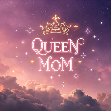 A fantasy-inspired Mother's Day banner with a dreamy, magical atmosphere and soft, glowing elements.