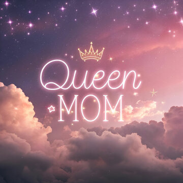A fantasy-inspired Mother's Day banner with a dreamy, magical atmosphere and soft, glowing elements.