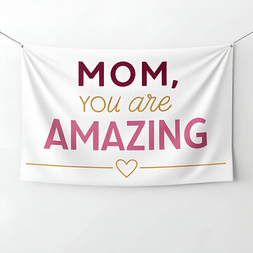 A sleek and modern Mother's Day banner with a clean design, minimalist typography, and soft pastel tones.