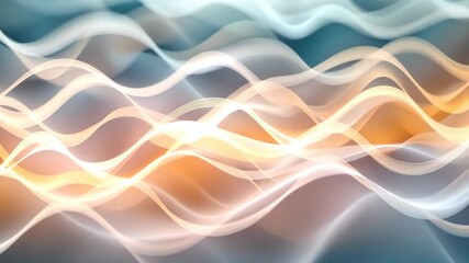 Poster - Flowing waves of light create a soft and calming background pattern