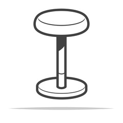 Wall Mural - bar stool seat outline outline icon transparent vector isolated