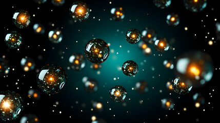 Poster - Stunning collection of sparkling diamonds resembling glimmering stars in a cosmic field with soft twinkling lights surrounding them.