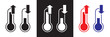 © Kakal CF ID 4016033 - Thermometer temperature up and down icon.  Vector illustration. isolated on white and black background. EPS 10