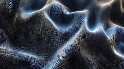 Poster - Geometric light patterns cast on textured fabric surface